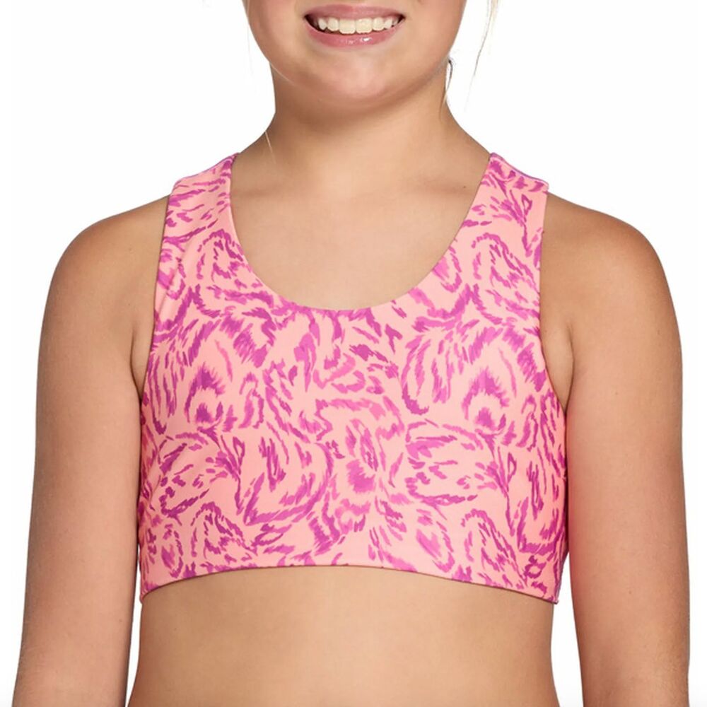 C72 DICK'S Sporting Goods Girls' L Peach Momentum Sports Bra Social Butterfly